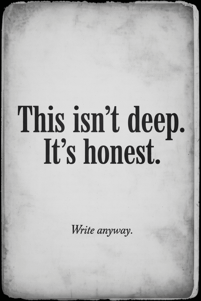 Monochrome minimalist text overlay on textured paper.