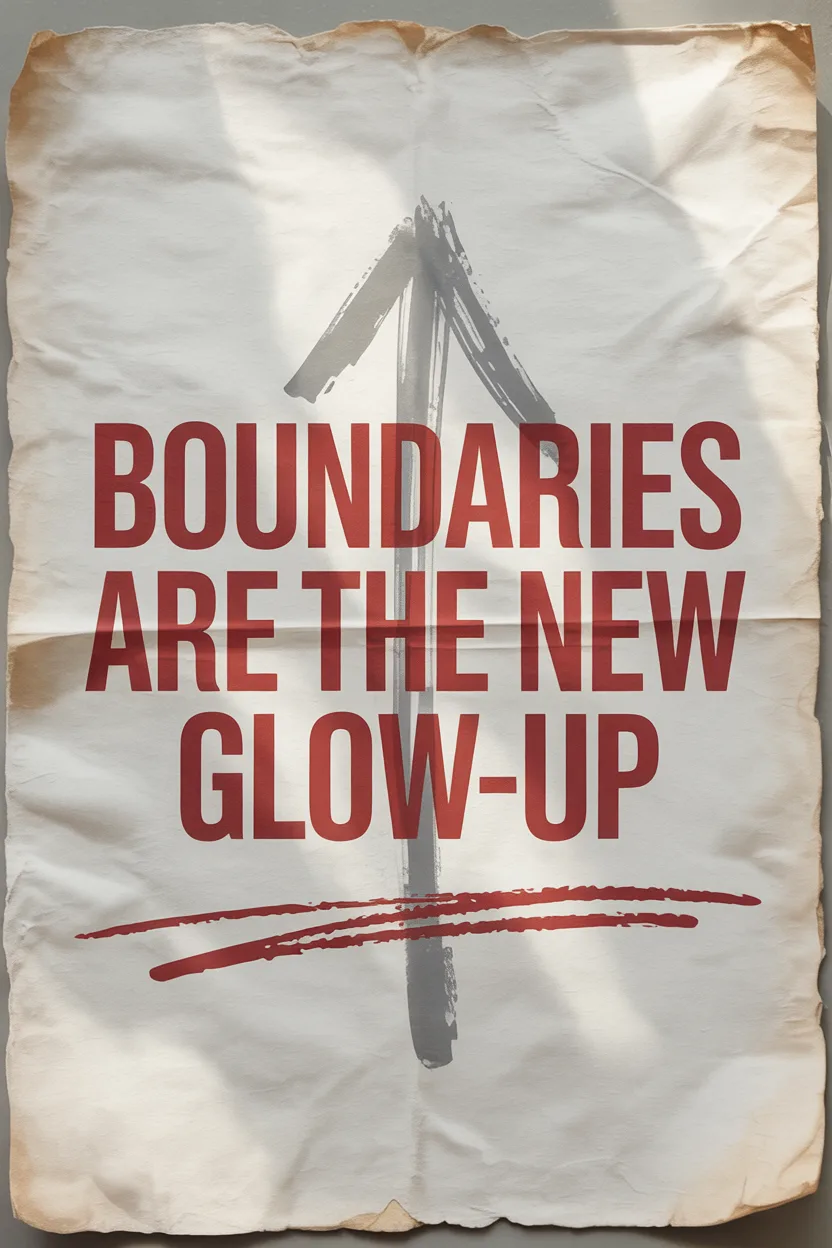 White grunge background with large red serif quote overlay