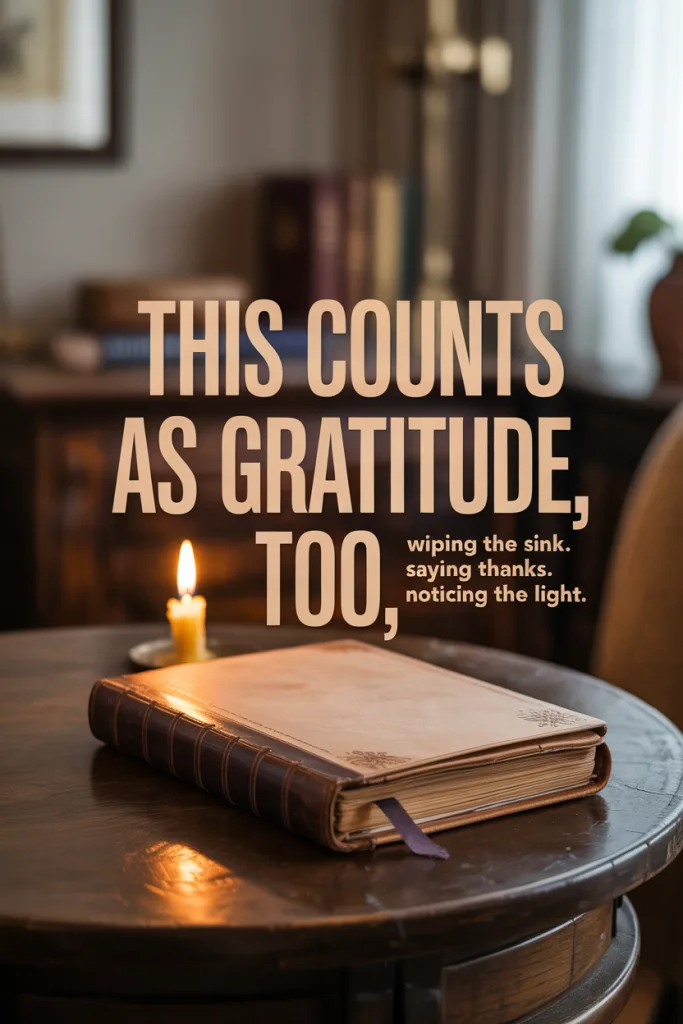 gratitude habits (10) High-contrast journaling reminder pin with bold gratitude text.