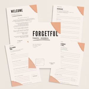 Forgetful Travel Journal Kit | Printable A4 + A5