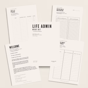 Life Admin Reset Kit - Printable A4 + A5